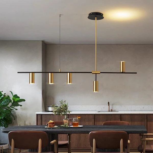 Kitchen Hanging Ceiling Lamps Simple Modern Style Long Chandelier LED Living Room Pendant Light Fixture Dining  Bar Counter Lamp